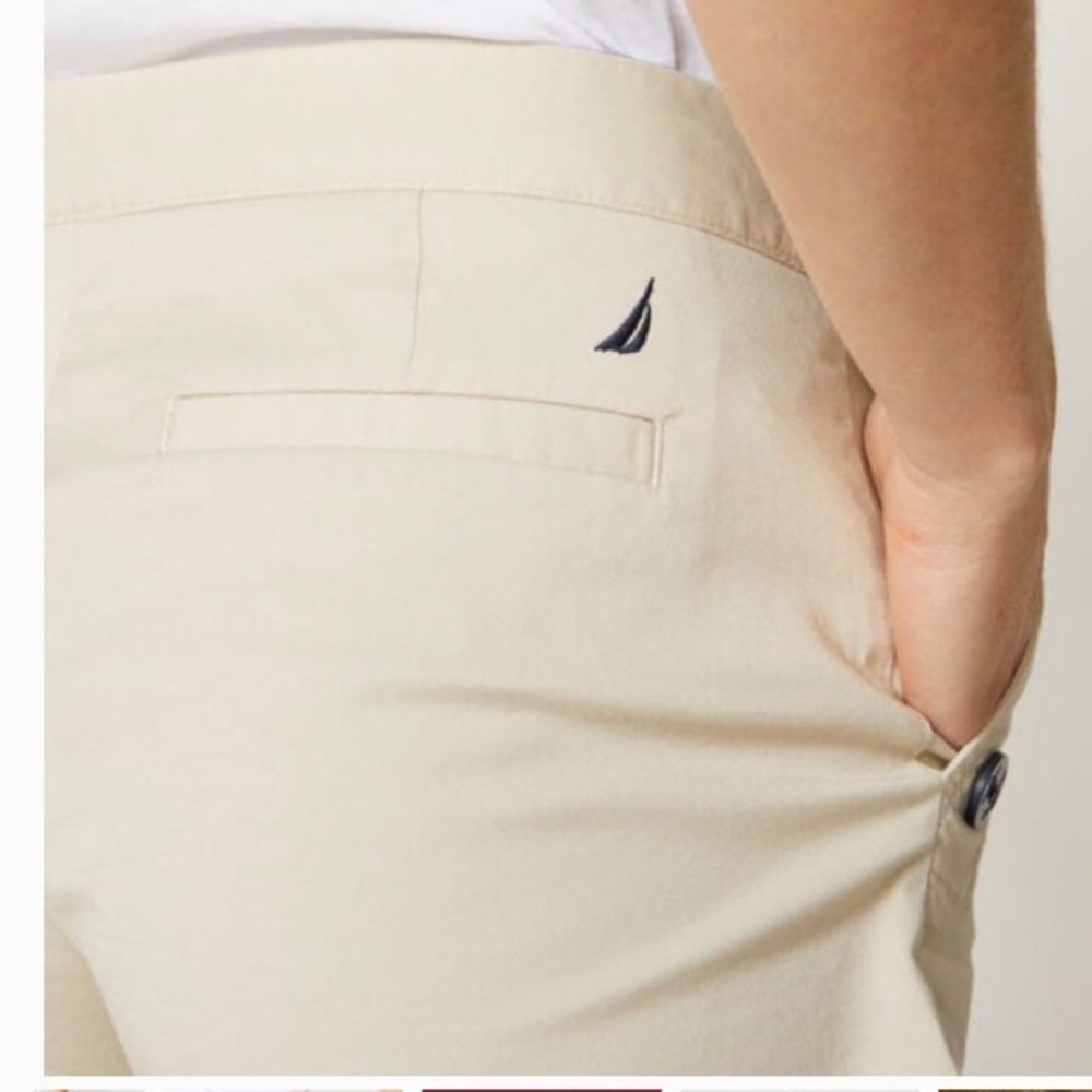 Nautica Khakis chino shorts STRETCH women’s khaki SAILOR SHORTS size 10 - Picture 4 of 7